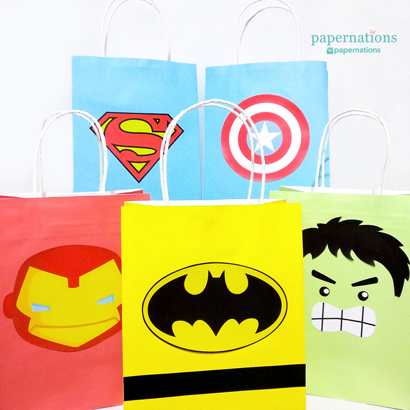 Superheroes Paper Bags